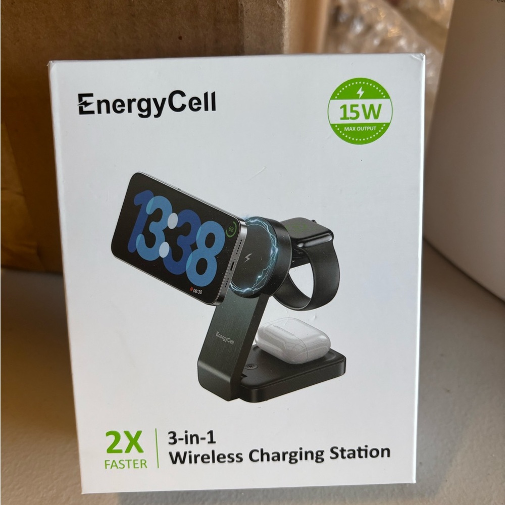 Black 3-in-1 Wireless Charging Station